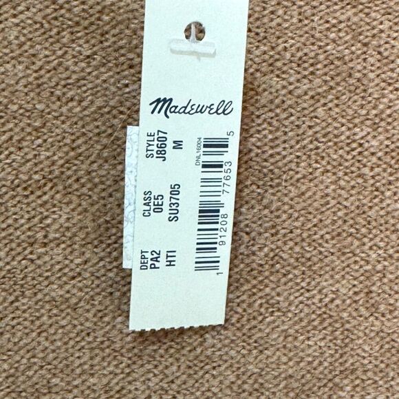 Madewell Kent Colorblock Cardigan Sweater Size Medium in Coziest Yarn Blue Tan - Picture 6 of 8